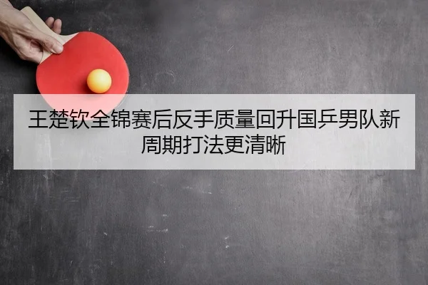 王楚钦全锦赛后反手质量回升国乒男队新周期打法更清晰